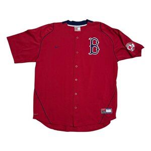BOSTON RED SOX Vintage Y2K Red MLB Baseball NIKE Jersey Mens 2XL